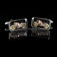 Cufflinks silver motorcycles made of watch parts on a black background watches art handmade original elegant unique luxury jewelry exclusive 3.jpg