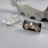 Cufflinks silver motorcycles made of watch parts on a black background watches art handmade original elegant unique luxury jewelry exclusive 7.jpg