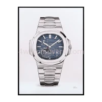 Drawing Patek Philippe 5712 Nautilus blue dial real work art painting watches paintings drawings hand painted crayons collector unique home shop exclusive office apartment interior decoration luxury white background 1.jpg