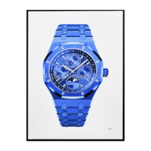 Obraz Fine Art zegarka Audemars Piguet Royal Oak Wieczny Kalendarz Niebieska Ceramika
