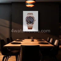 Drawing Audemars Piguet Royal Oak Frosted Gold rose skeleton rainbow real work art drawing watches handjob painted reproduction copy collector crayons unique home shop apartment interior decoration luxury AP 2.jpg