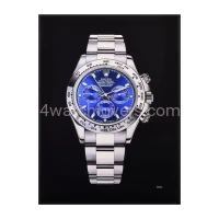 Drawing Rolex Daytona blue dial white gold real work art painting watches paintings drawings hand painted crayons collector unique home shop office apartment exclusive interior decoration luxury black background.jpg