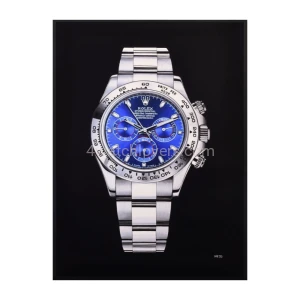 Obraz Fine Art zegarka Rolex Cosmograph Daytona niebieska tarcza białe złoto