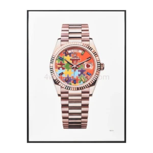 Obraz Fine Art zegarka Rolex Day-Date tarcza Puzzle różowe złoto