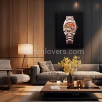 Fine Art Painting Rolex Day Date Puzzle rose gold real work art painting watches oil paintings hand painted collector unique home shop apartment interior decoration luxury 2.jpg