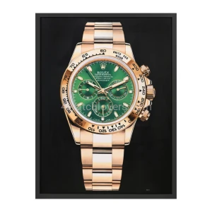 Obraz olejny zegarka Rolex Cosmograph Daytona "John Mayer" zielona tarcza